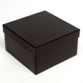 Jewelry Boxes (3.5"x3.5"x2") Black Kraft Pinstripe